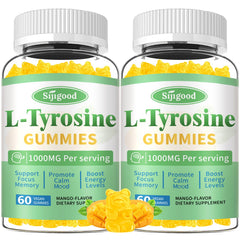 Sijigood L-Tyrosine Gummies bottle with mango flavor and vegan formula for daily focus