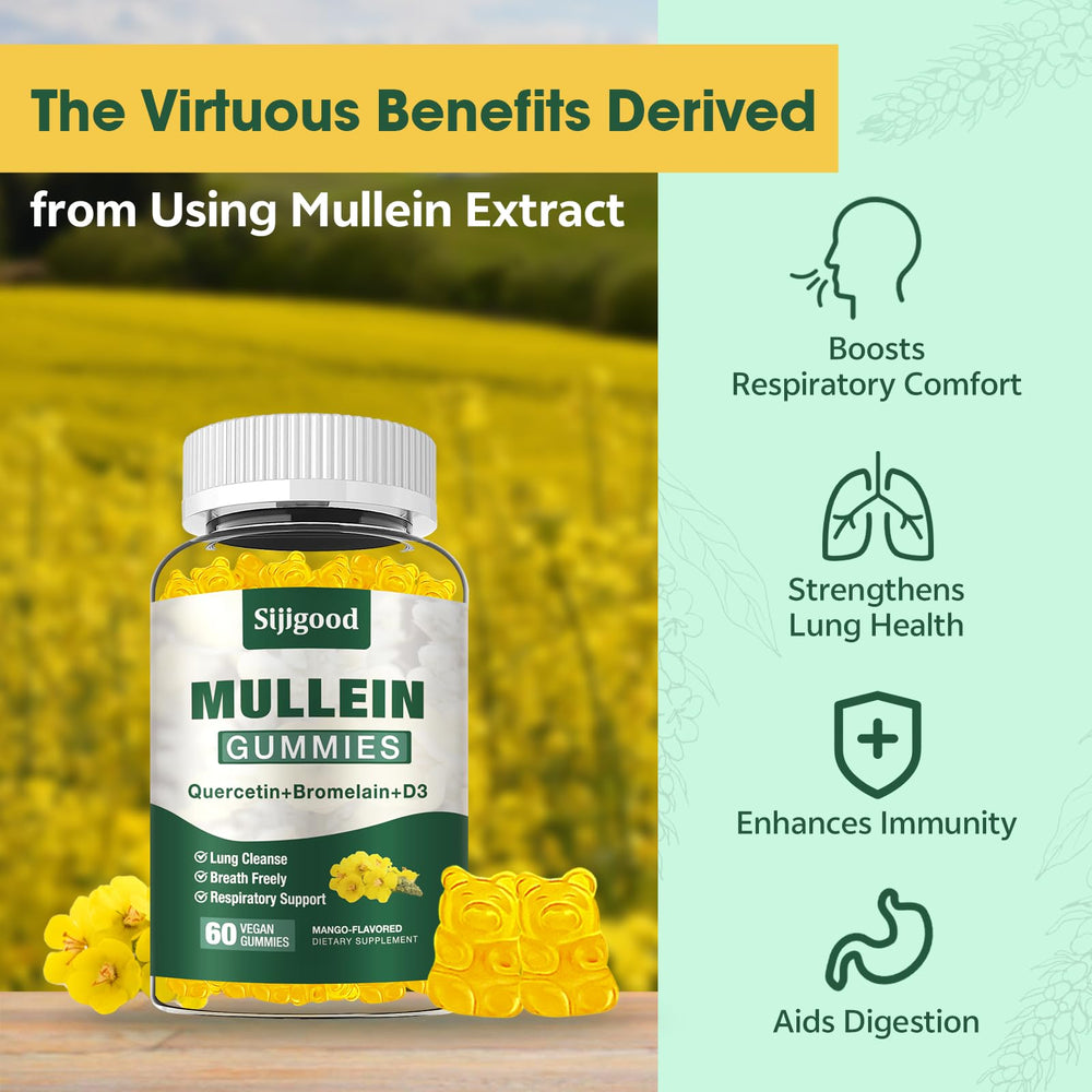 Sijigood mullein ingredients rack with quercetin and bromelain
