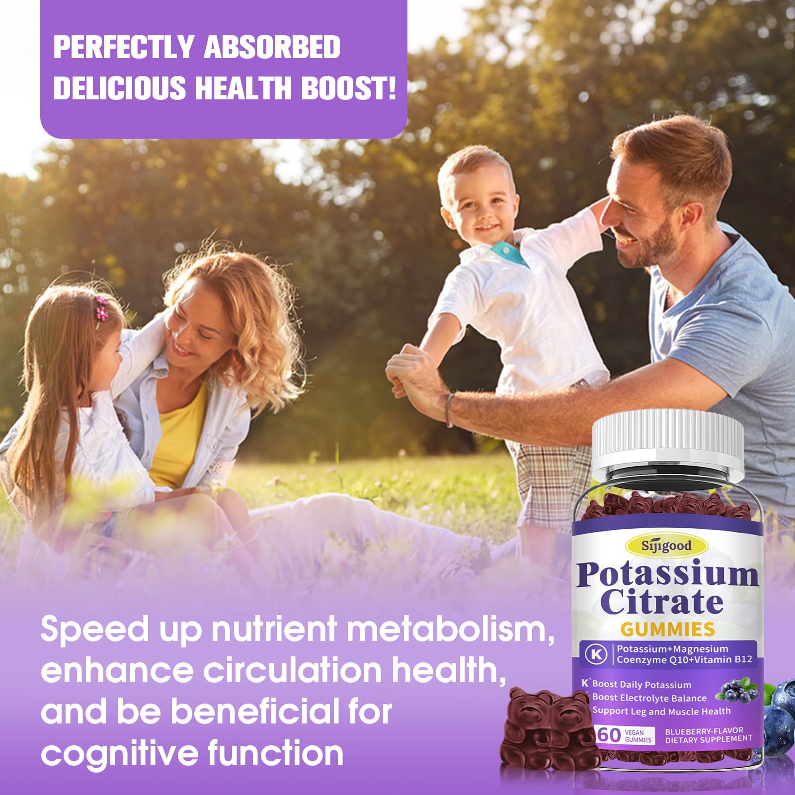 Sijigood blueberry flavor glimpse evokes pleasant taste during supplementation.
