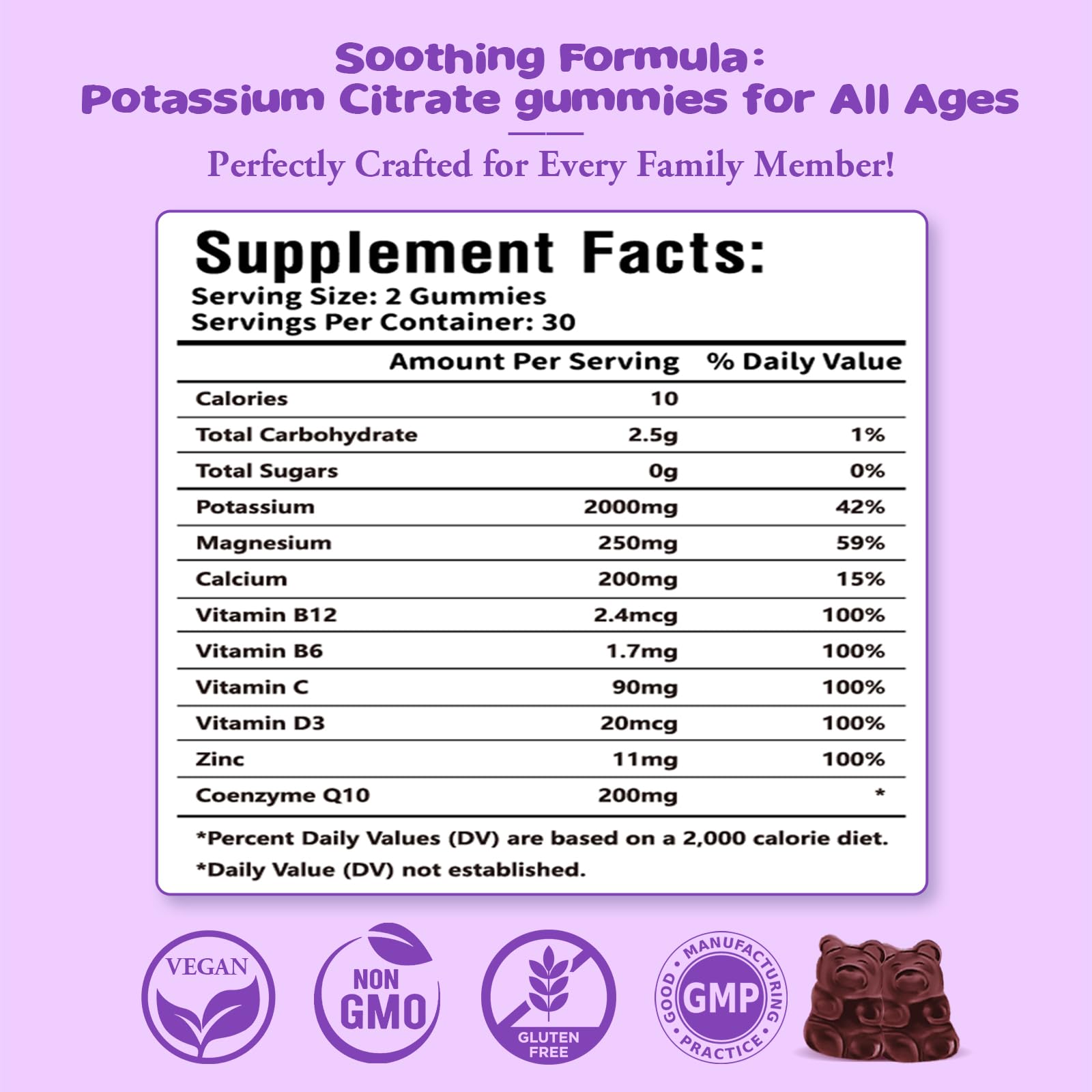 Sijigood nutrition facts highlights include potassium citrate for daily wellness.