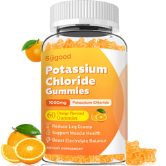 Sijigood potassium gummies orange bottle for on-the-go support.