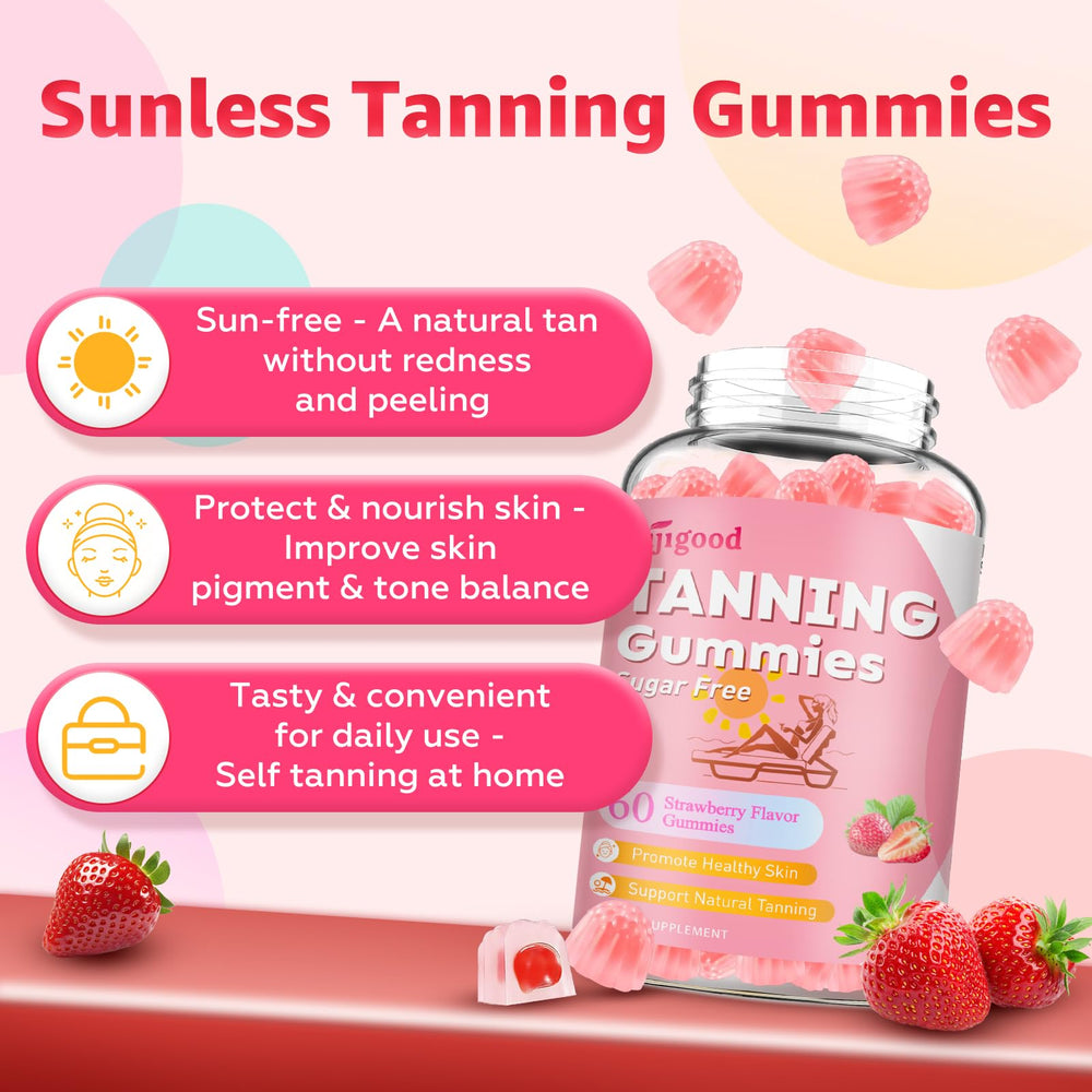 Sijigood strawberry-flavor gummies highlight sugar-free self-tan option