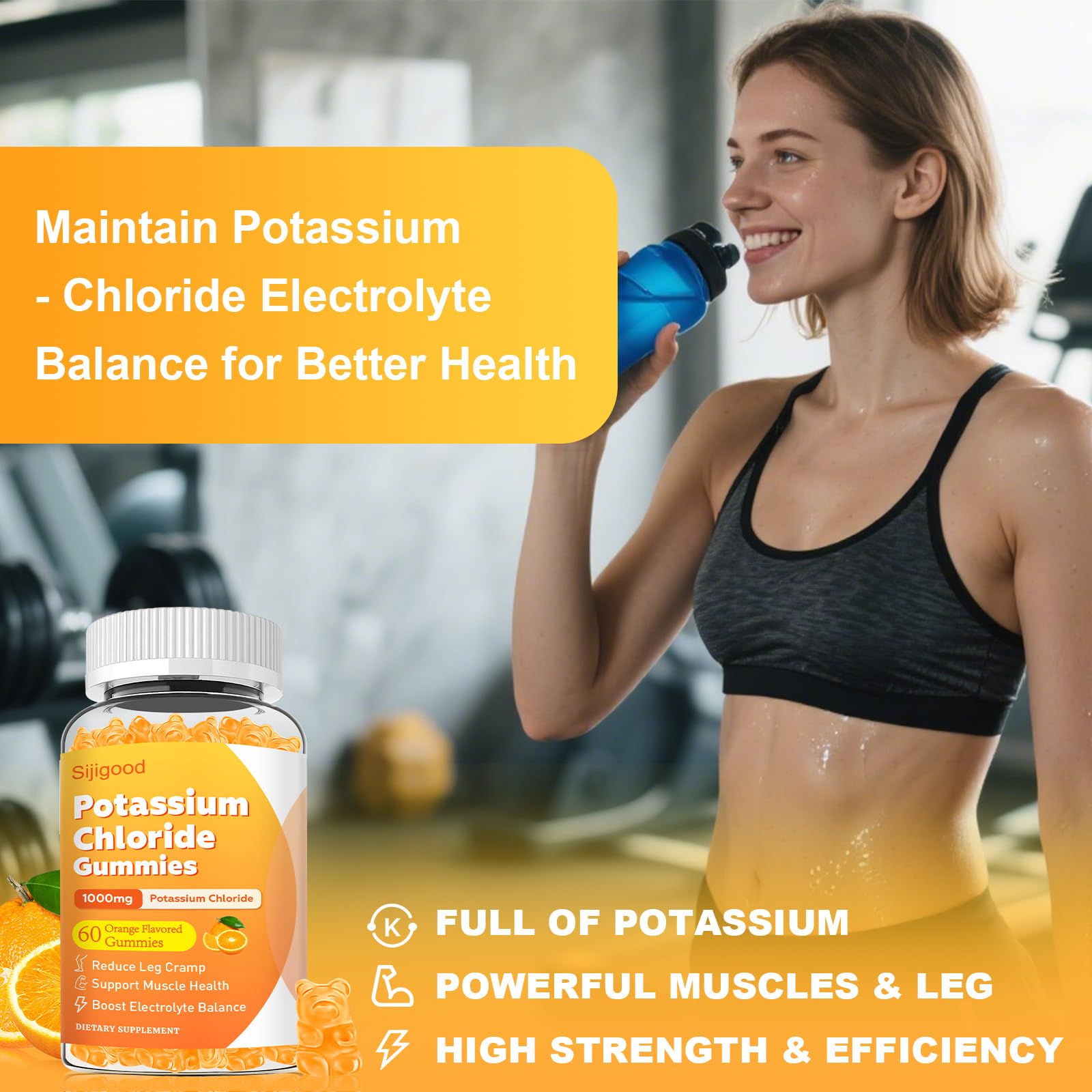 Vegan gluten-free sugar-free gummies for clean daily potassium boost.