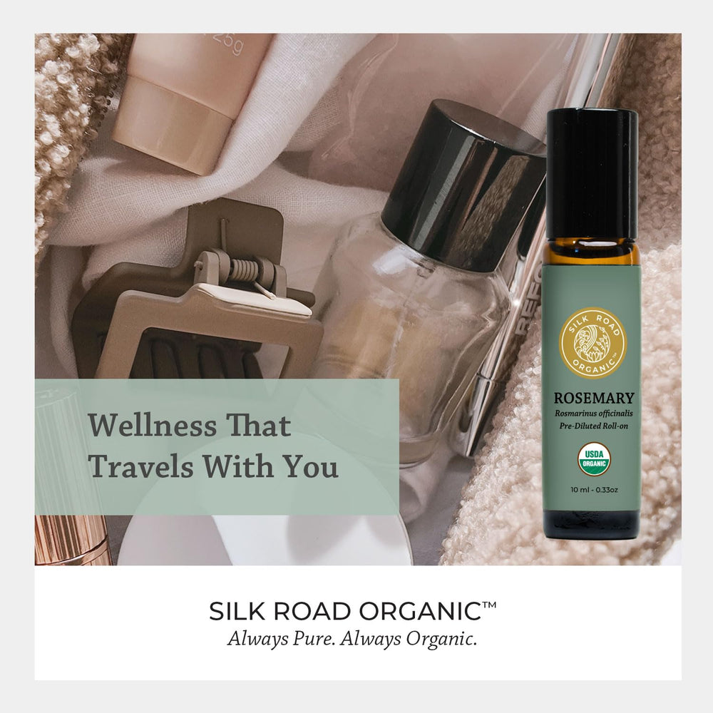Silk Road Organic herbal aromatics evoke evergreen freshness for daily routine.