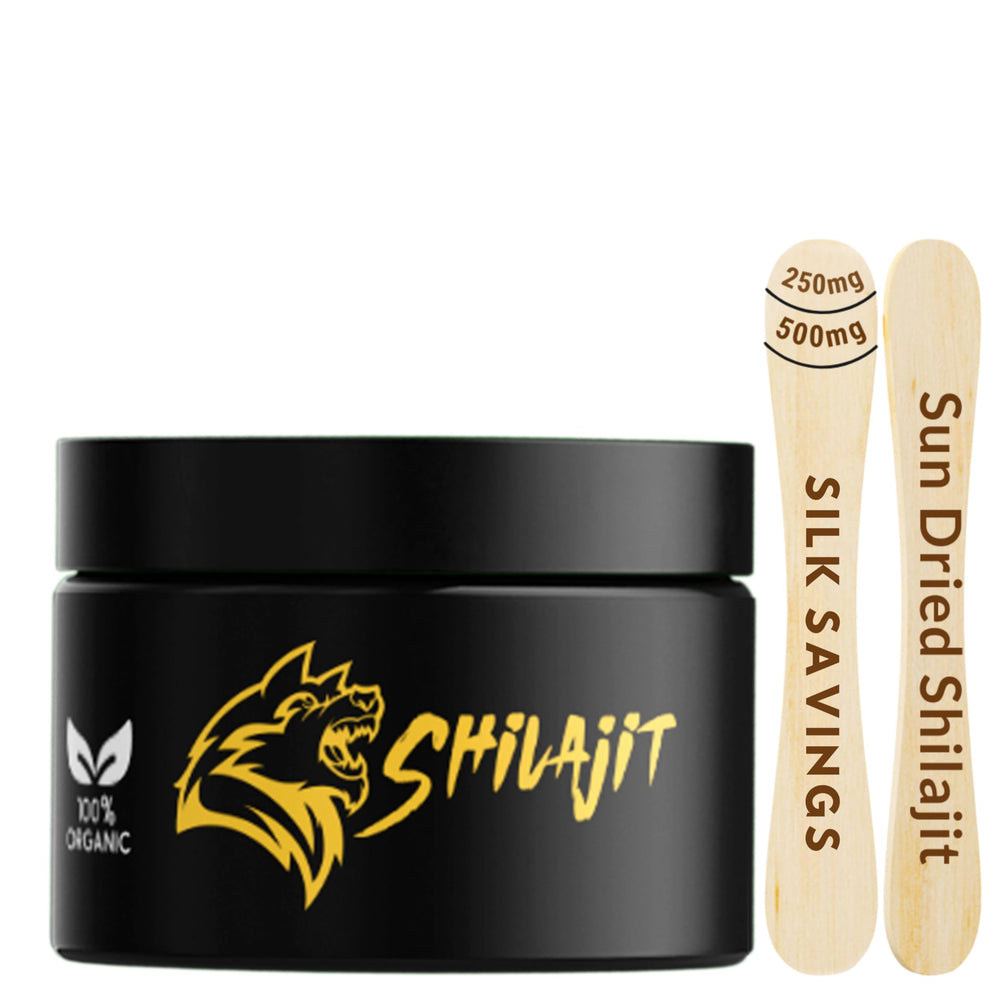 Silk Savings Shilajit resin pour for easy mixing and quick energy support.