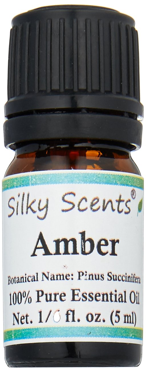 Silky Amber Essential Oil bottle 5ml for aromatherapy and cozy ambience.