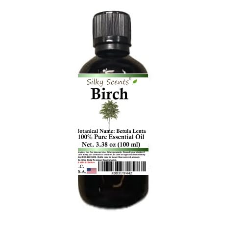 Silky Scents Birch essential oil bottle for diffusion and woodsy aromatherapy.
