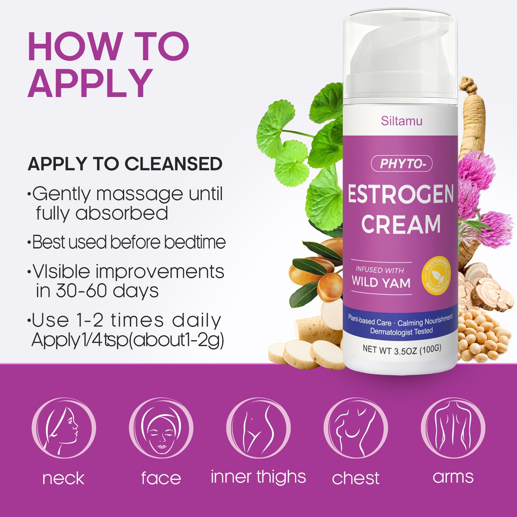 Siltamu ginseng root and green tea extract support smoother texture