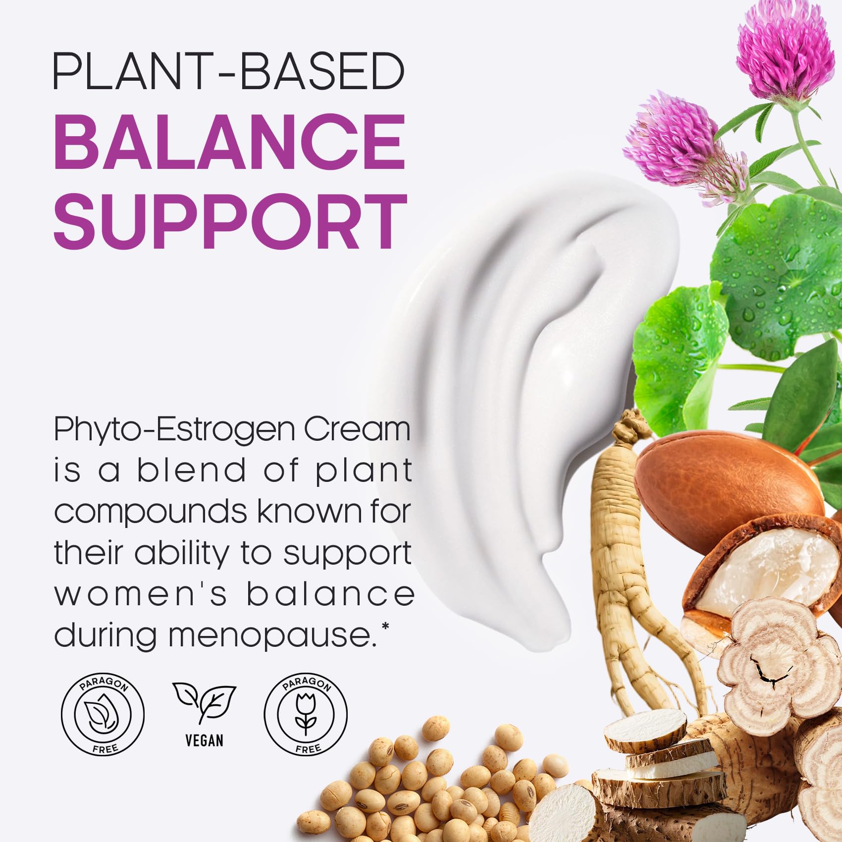 Siltamu phytoestrogen ingredients panel featuring pueraria mirifica and soy isoflavones