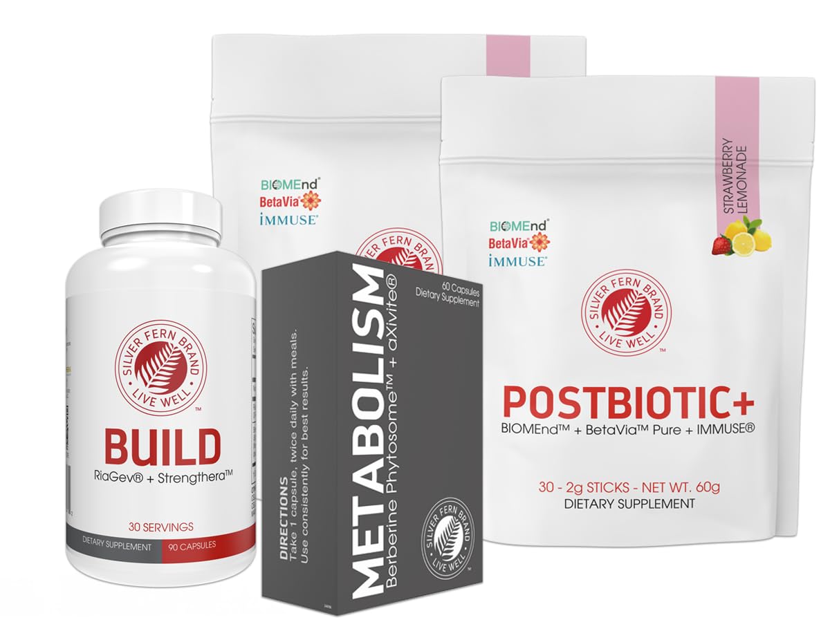 Silver Fern BUILD bottle showcasing muscle support for daily recovery.