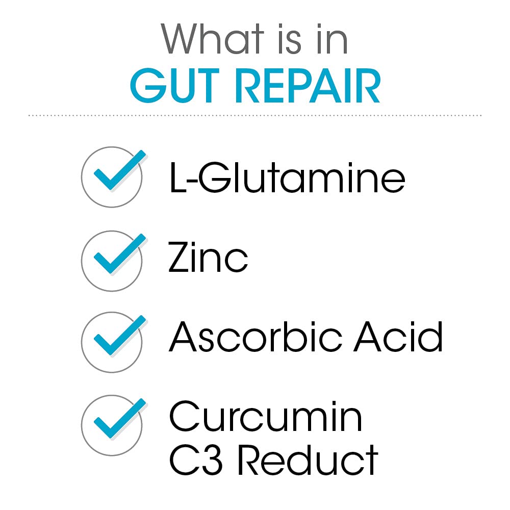 Silver Fern Gut Repair packaging shows zinc and vitamin C for antioxidant support.