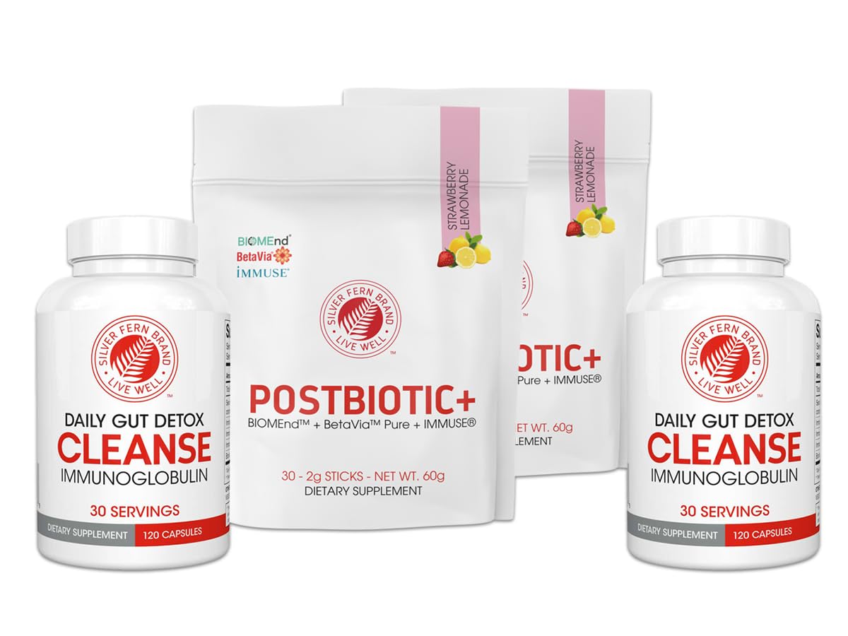 Silver Fern Postbiotic+ stick packs for convenient daily supplementation.