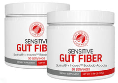 Silver Fern Sensitive Gut Fiber tub front for daily gentle digestion support.