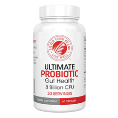 Silver Fern Ultimate Probiotic bottle front showing 60 capsules for daily gut health
