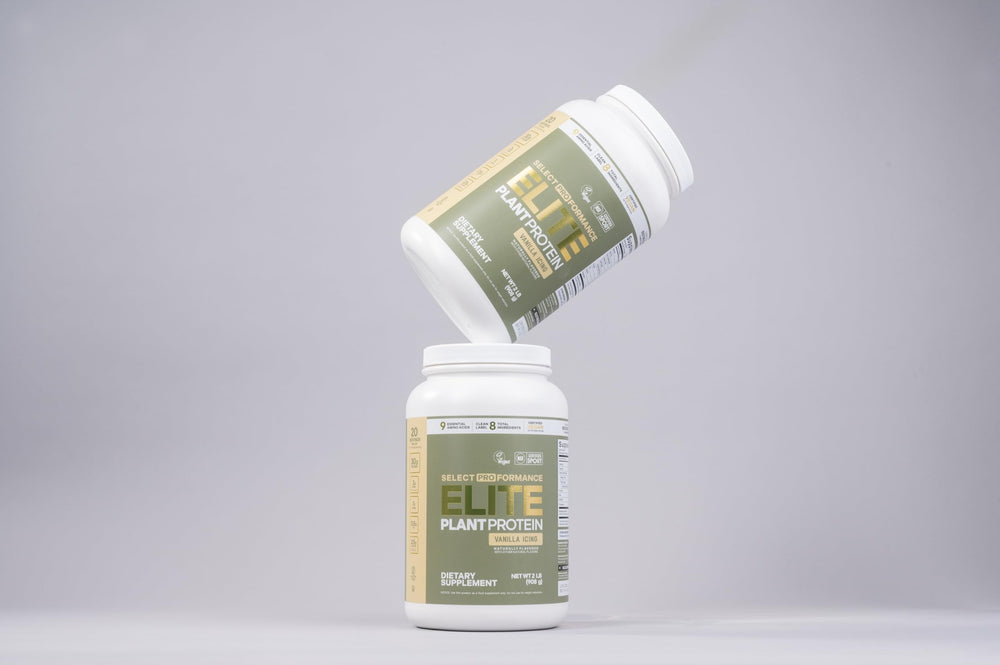 Lifestyle shot with fitness gear shows plant protein as part of daily routine.