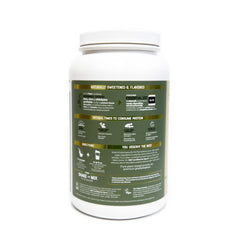 Silver Star Nutrition Elite Plant Protein pouring into a shaker shows smooth mixability.