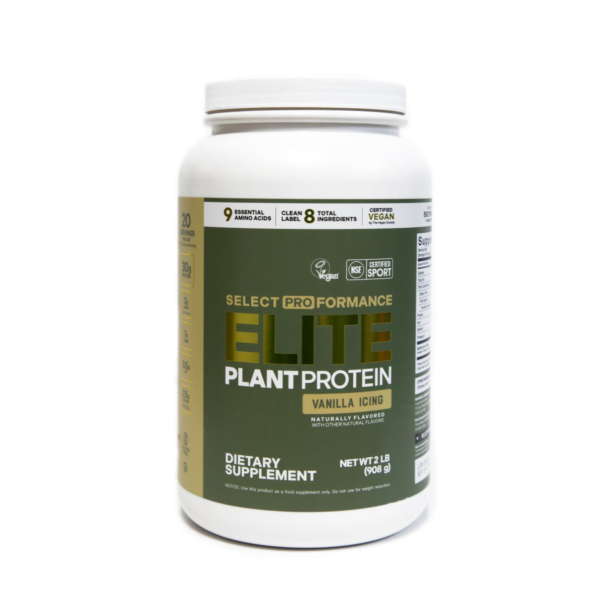 Silver Star Nutrition Elite Plant Protein Vanilla Icing tub for smooth, shake-ready protein.