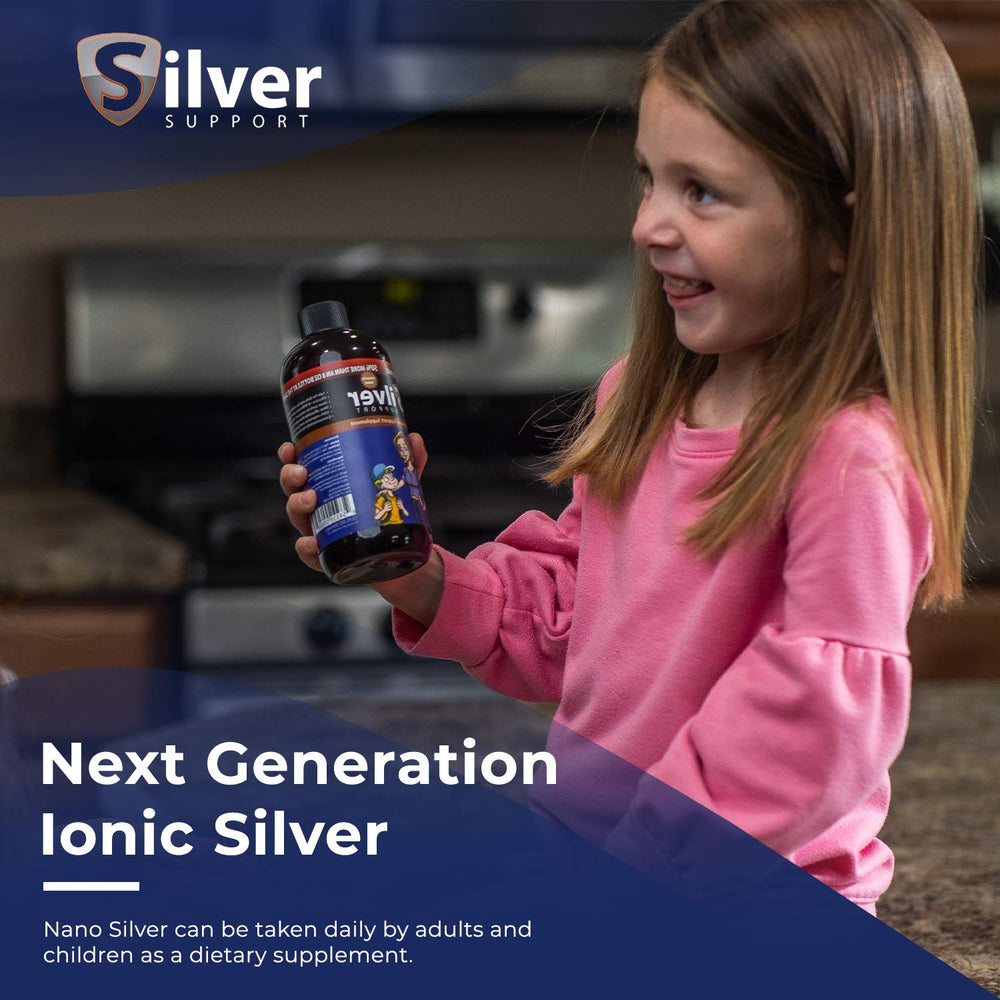 Silver Support nano-particles 5nm close-up emphasizes advanced absorption potential.