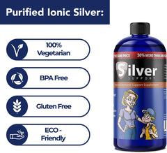 Silver Support topical silver solution applied to minor cuts and scrapes.