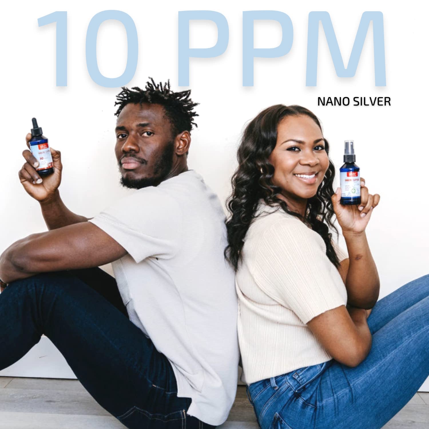 Silver Biotics label design emphasizes SilverSol technology and 10 ppm potency.