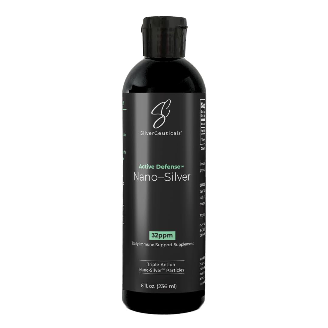 SilverCeuticals nano colloidal silver bottle shown for daily immune support potential