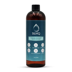 SILVIQ Structured Silver Water bottle on kitchen counter for daily wellness