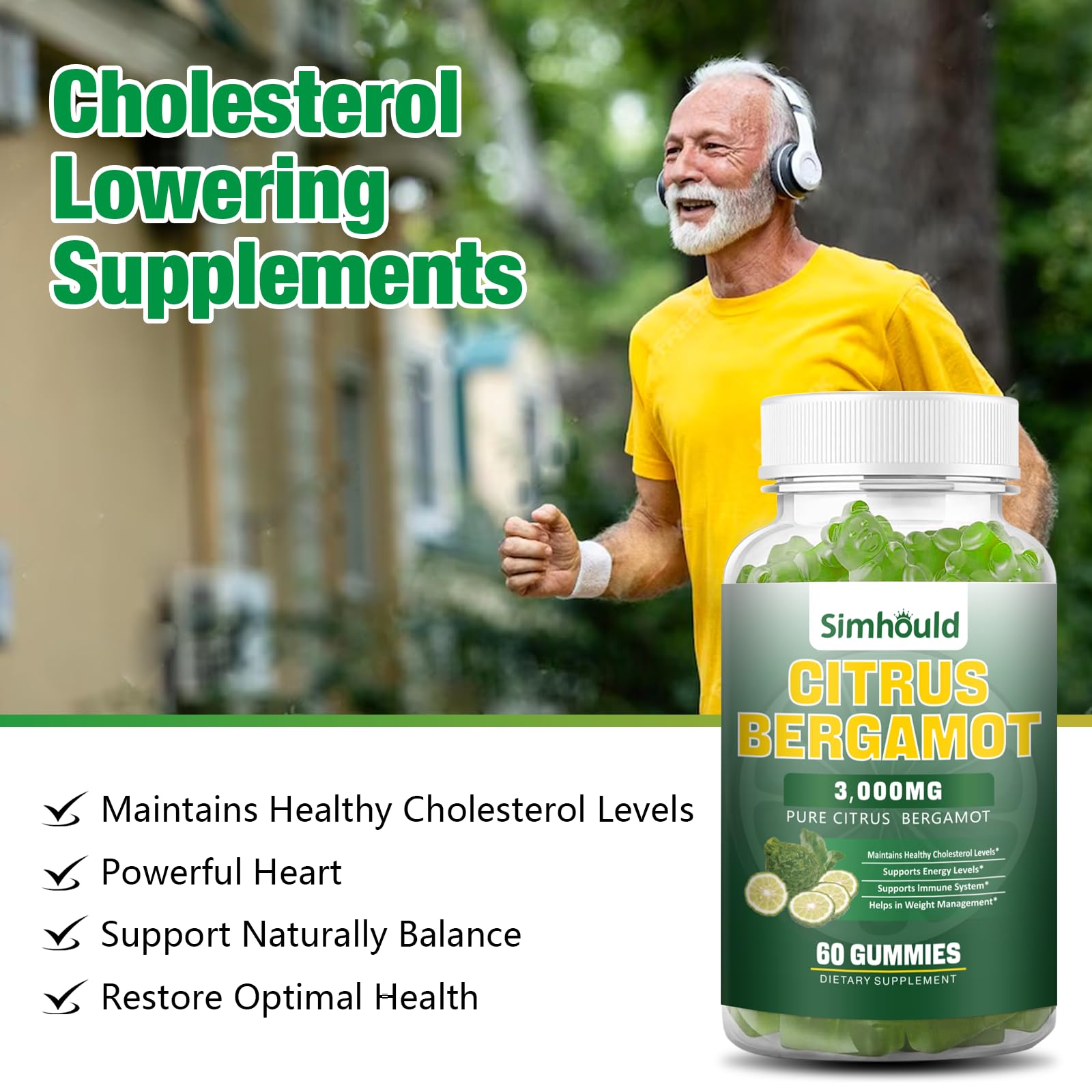 Simhould Citrus Bergamot Gummies immune support suggestion with vitamin C synergy