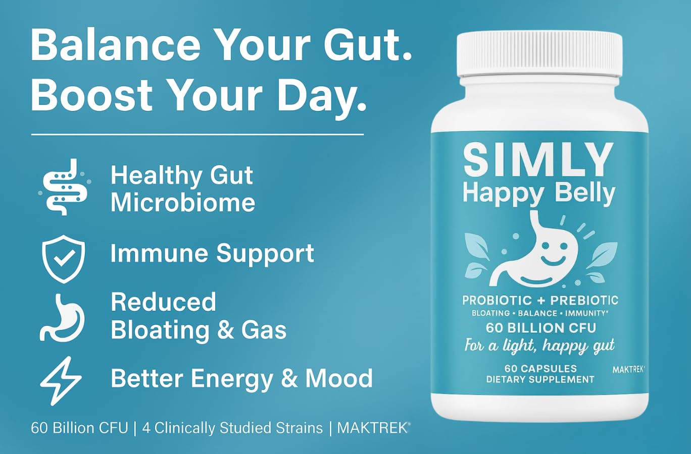 SIMLY capsules ready for a simple daily dose supporting digestion.