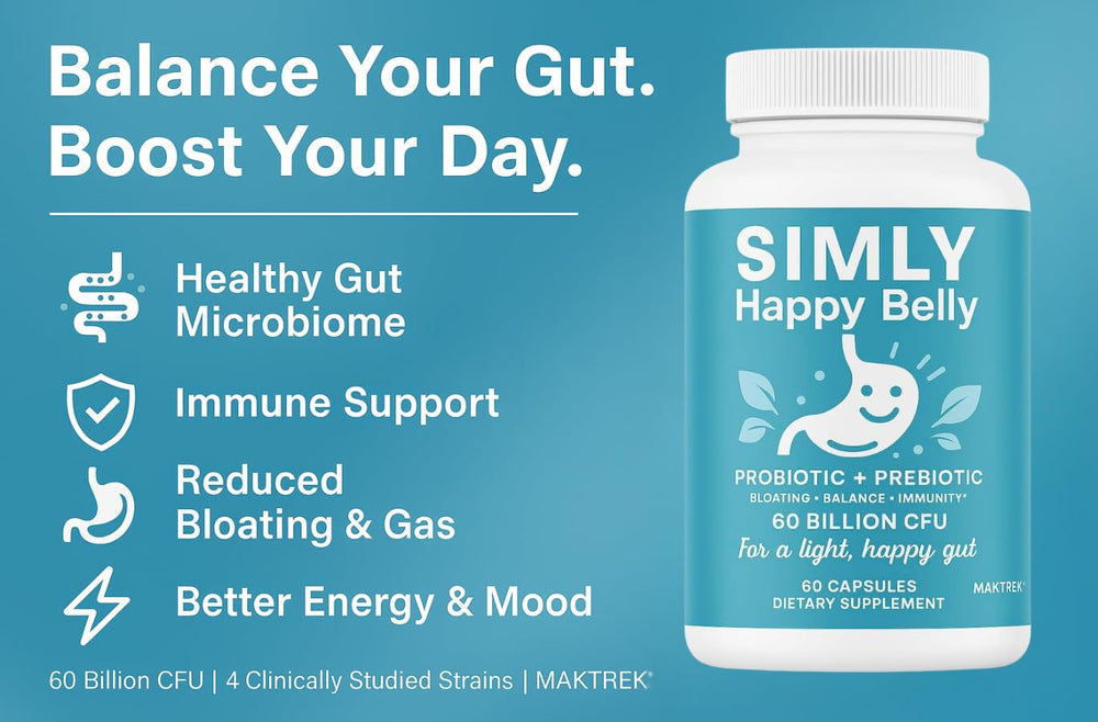 SIMLY capsules ready for a simple daily dose supporting digestion.