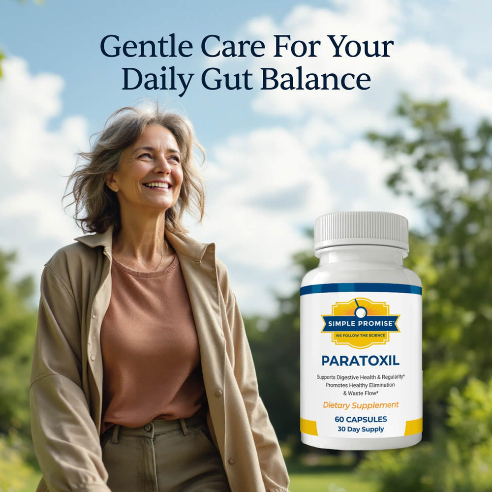 Two capsules with water demonstrate daily dosage.