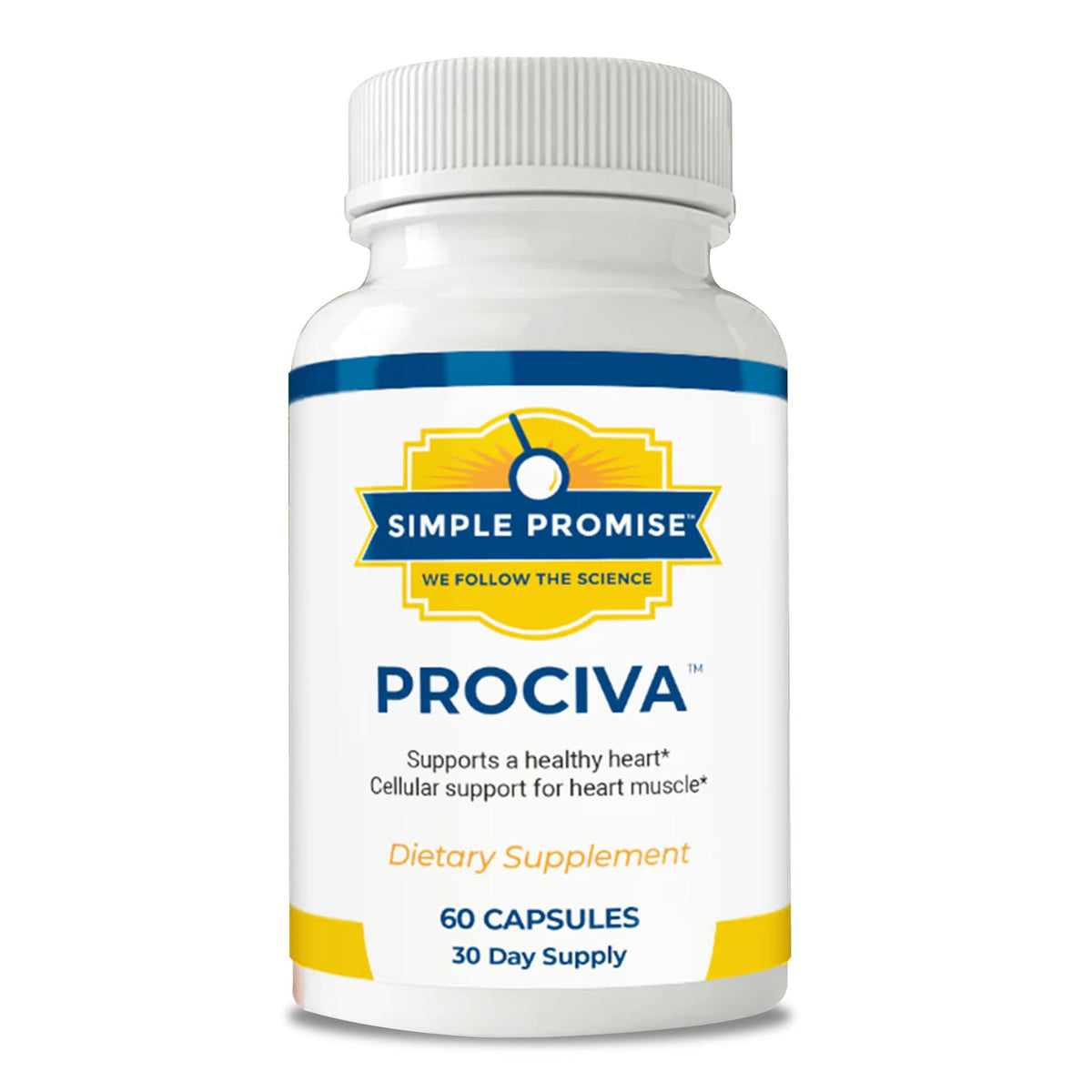 Simple Promise Prociva bottle front for daily heart support.