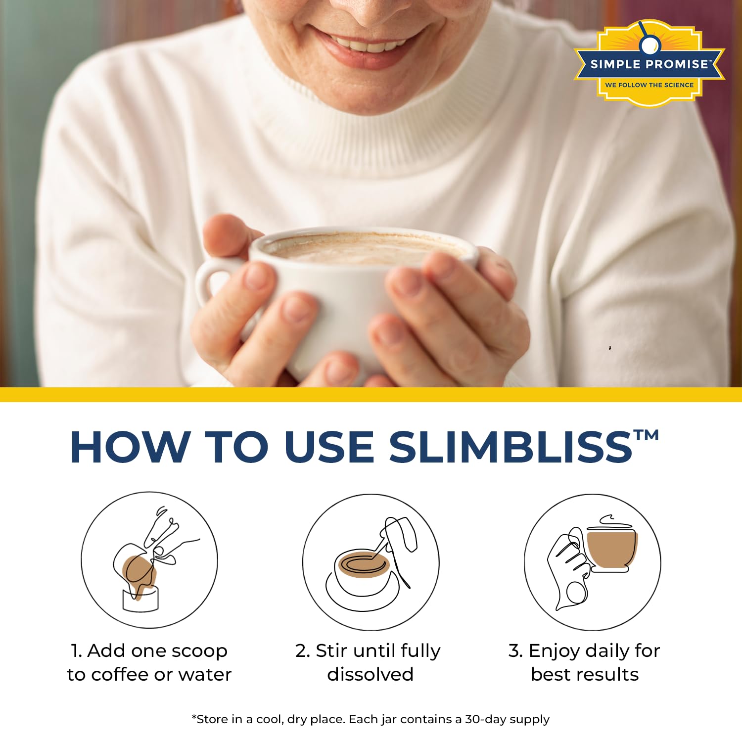 SlimBliss dissolving in water for easy morning ritual.