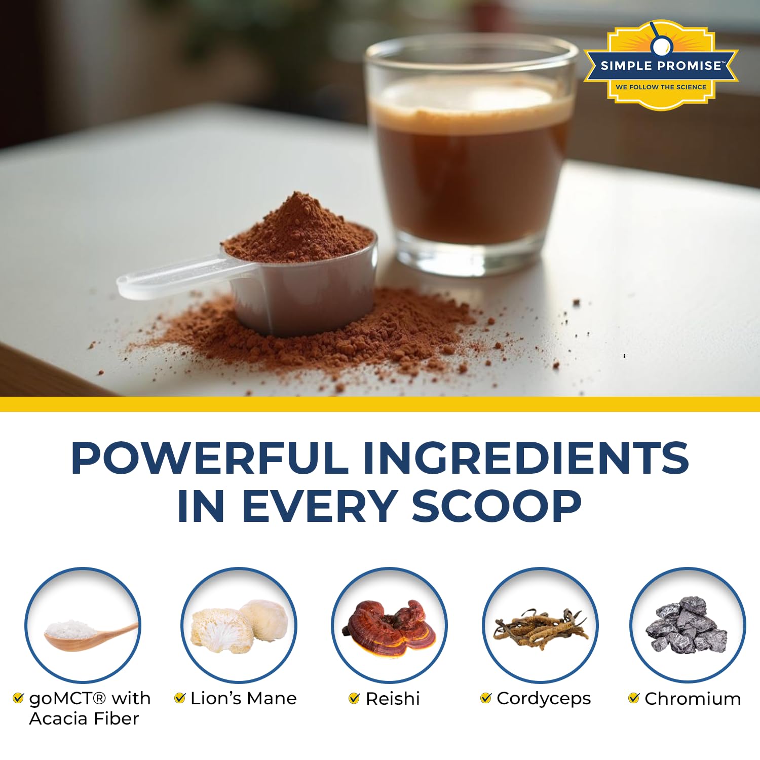 Mushroom-blend SlimBliss ingredients swirl highlighting focus and digestion.