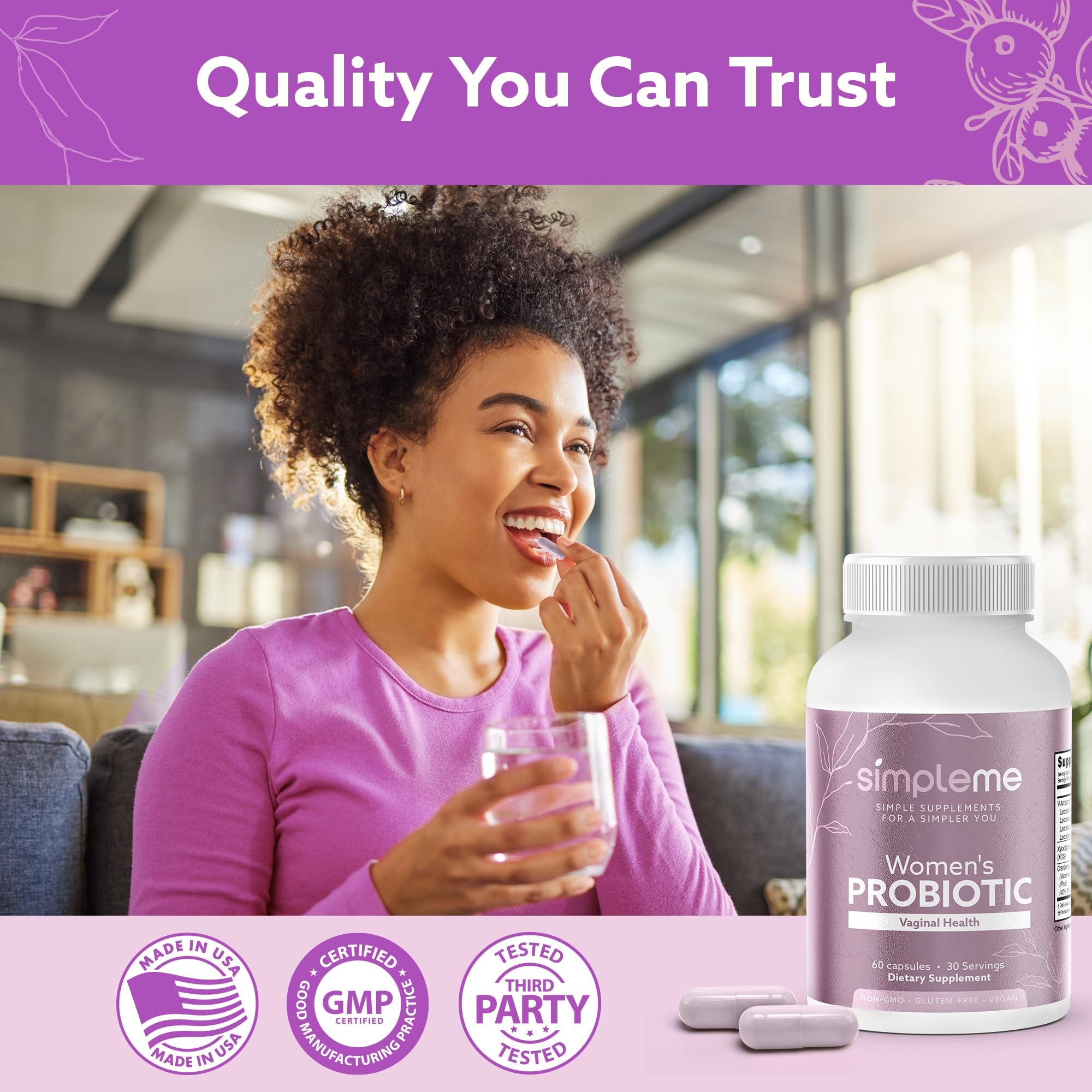 Daily-use bottle with two capsules reflects an easy two-capsule regimen.