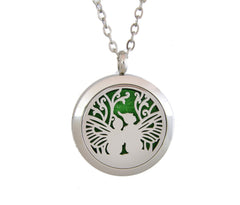 Simply Essential Solutions aromatherapy diffuser pendant closeup, durable stainless steel for all-day wear