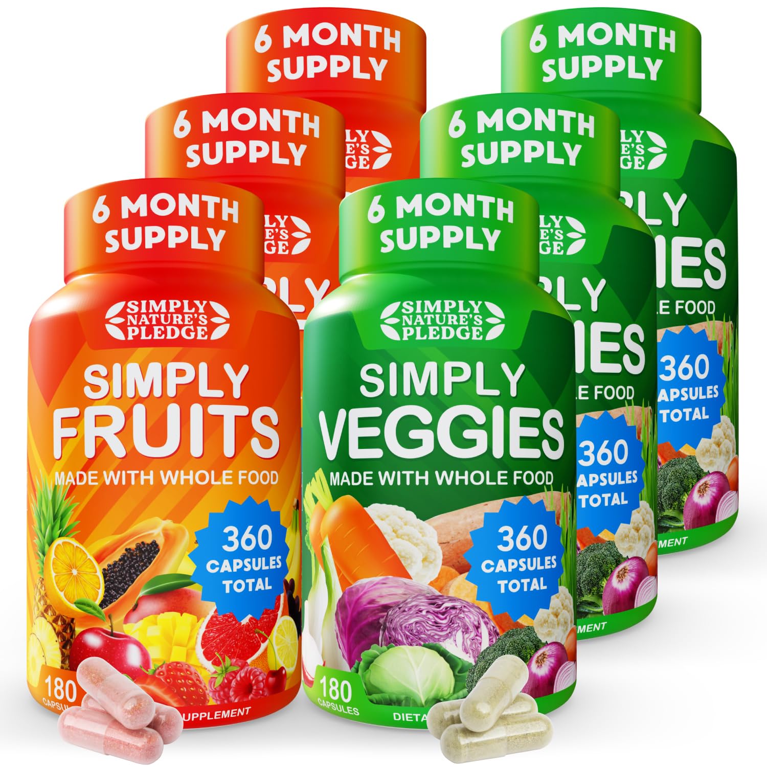 Simply Nature's Pledge bottle front for daily nutrition support.