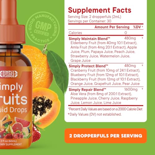 Simply Nature's Pledge greens blend ingredients displayed for natural energy support.