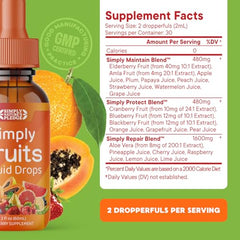 Simply Nature's Pledge greens blend ingredients displayed for natural energy support.