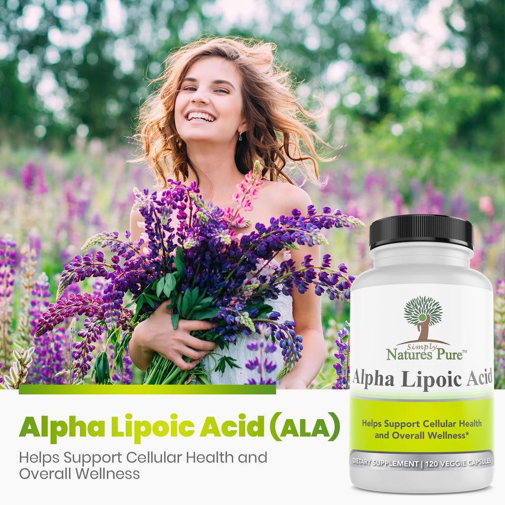 Non-GMO seal on Simply Natures Pure Alpha Lipoic Acid 600mg bottle