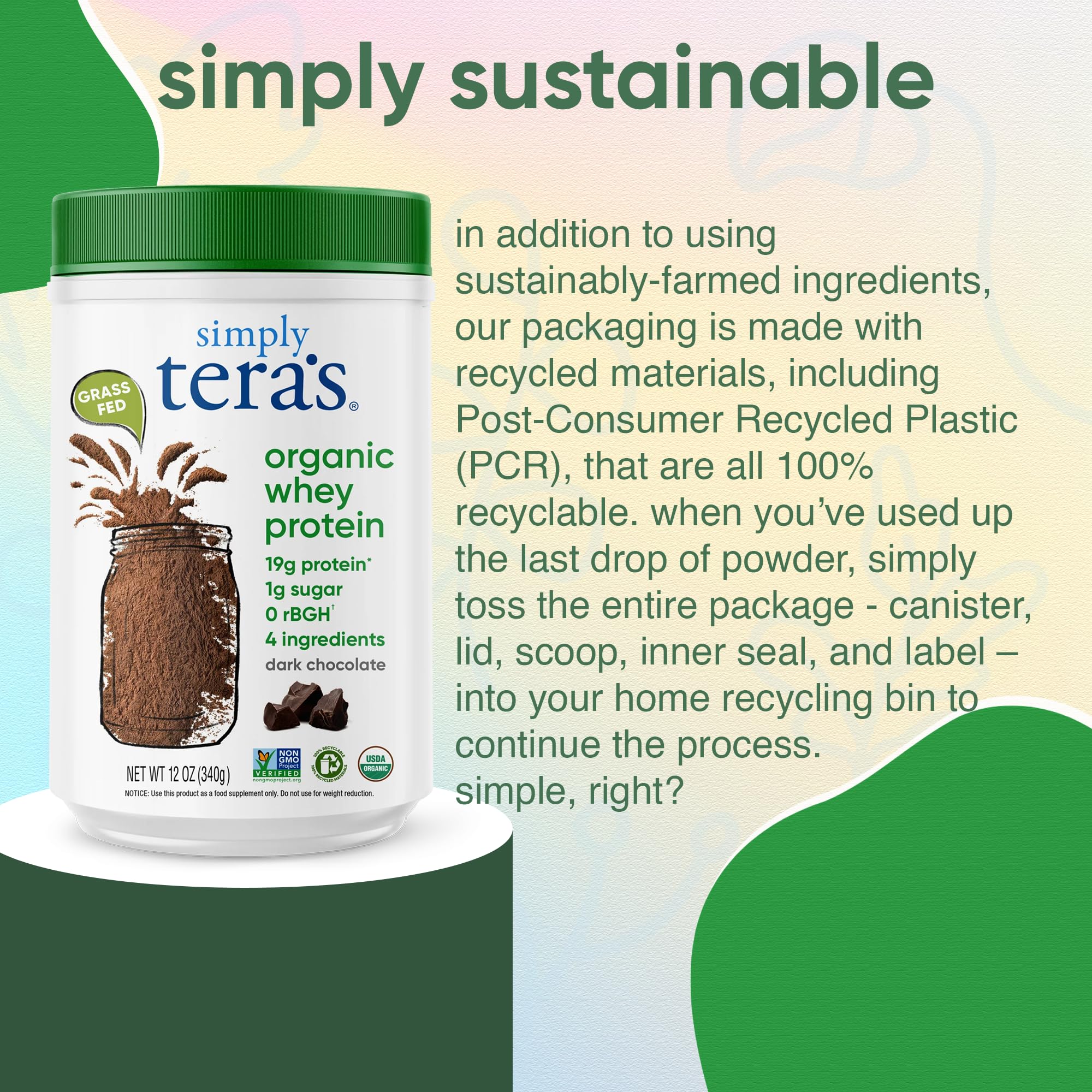 Simply tera's organic stevia-sweetener highlights natural sweetness for recipes.