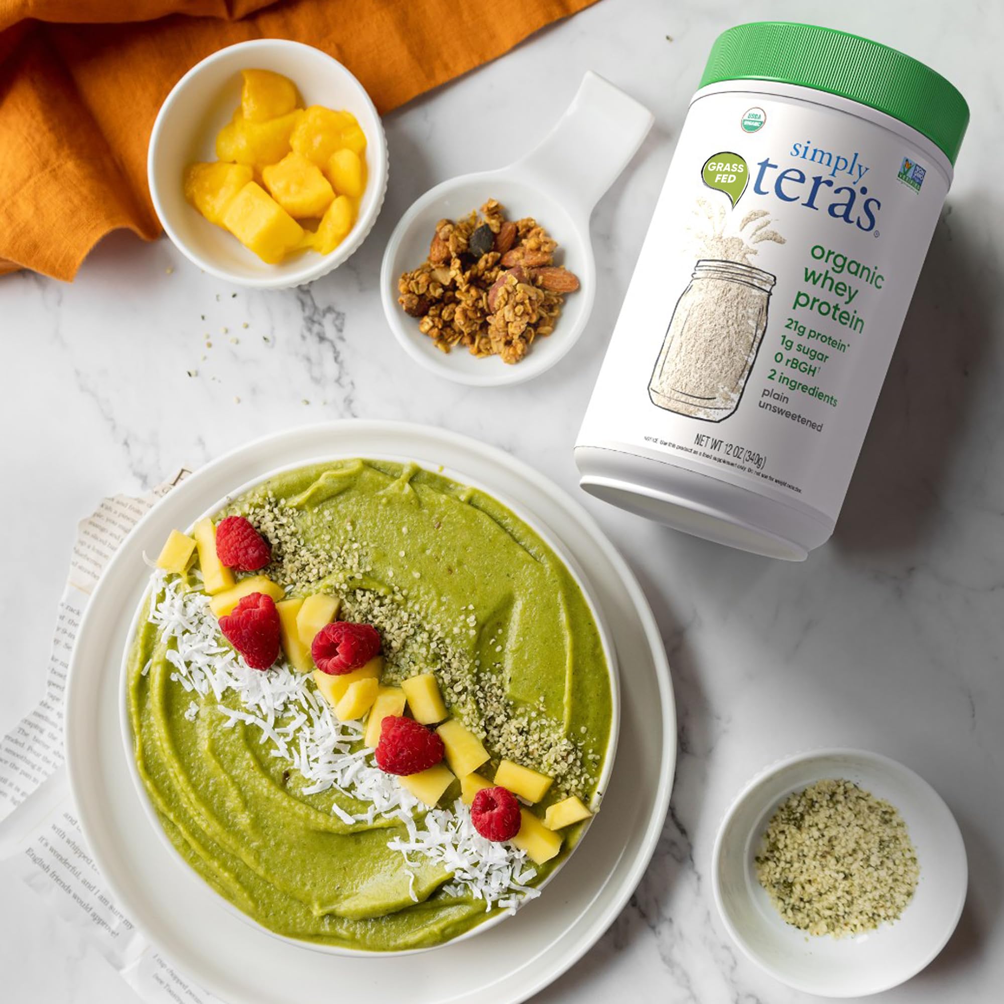Pasture-raised cows on farms supplying Simply Tera's whey protein.