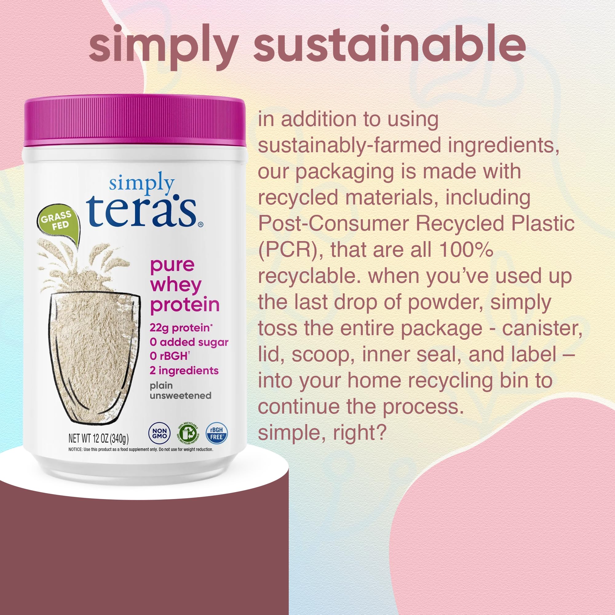 Simply Tera's protein powder baking idea image demonstrates versatile healthy treats.