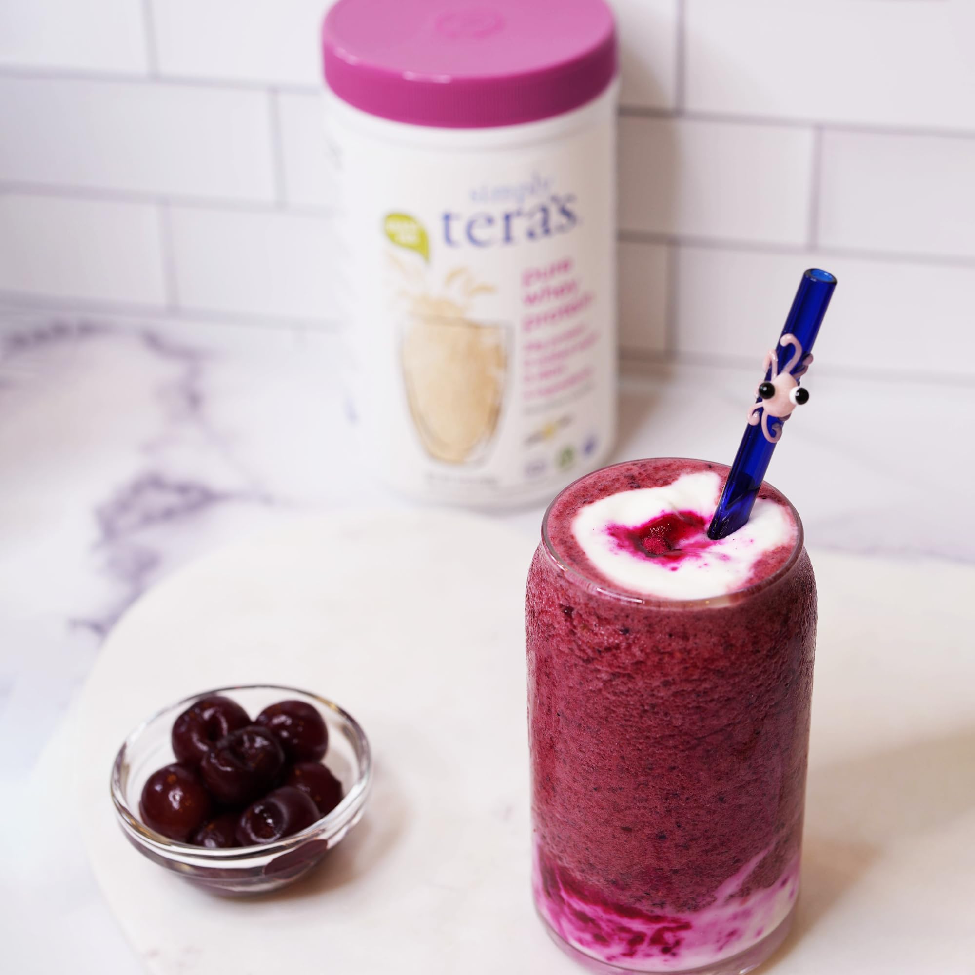 Simply tera's whey smoothie bowl suggests easy post-workout nutrition.