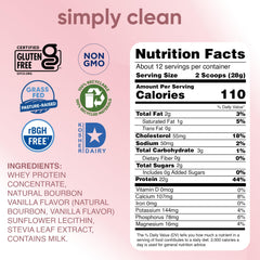 Simply Teras Pure Whey Vanilla Powder bag open for easy scooping and shakes