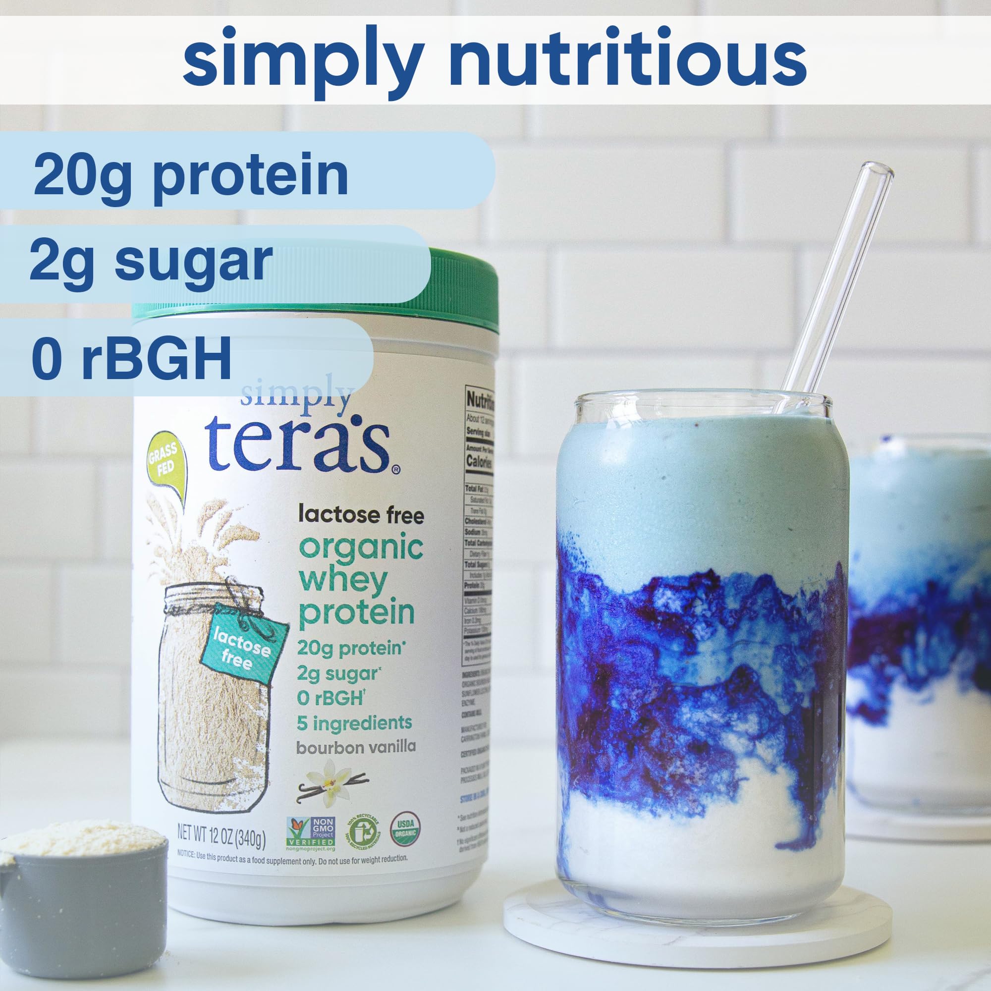Simply Tera's vanilla whey aroma from Bourbon Islands enhances shakes