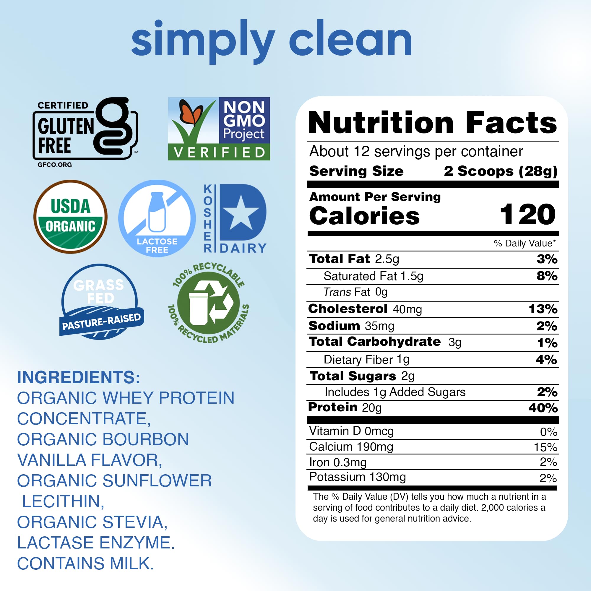 Simply tera's whey vanilla scoop measuring the perfect serving for quick protein.