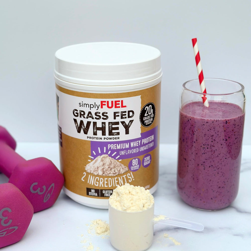 simplyFUEL 100% Grass-Fed Whey Protein Isolate – Unflavored, Zero Suga ...