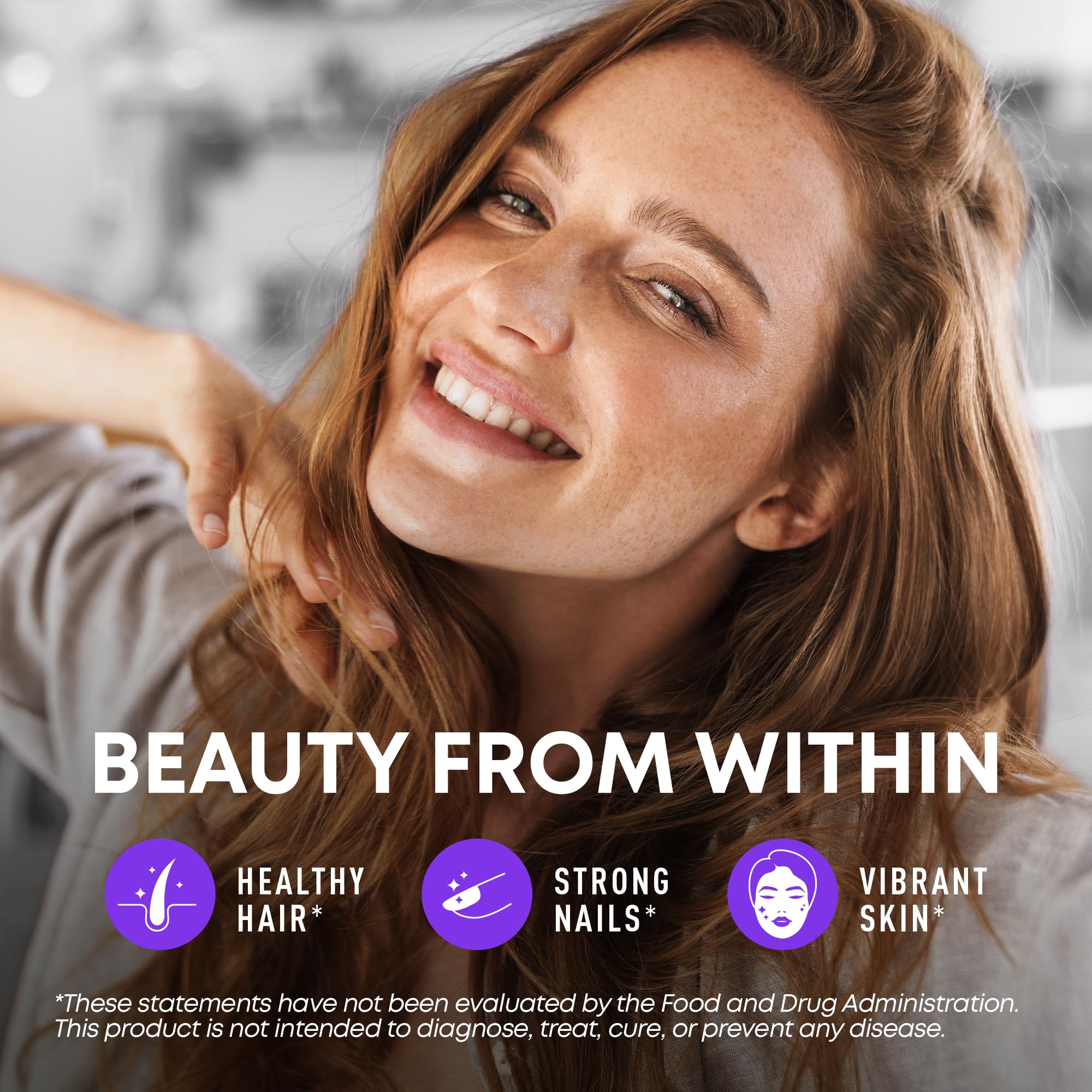 SimplyVital hair strands close-up showing shine potential