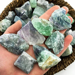 Simurg A-grade rainbow fluorite rough, distinctive patterns for tumbling and cutting enthusiasts