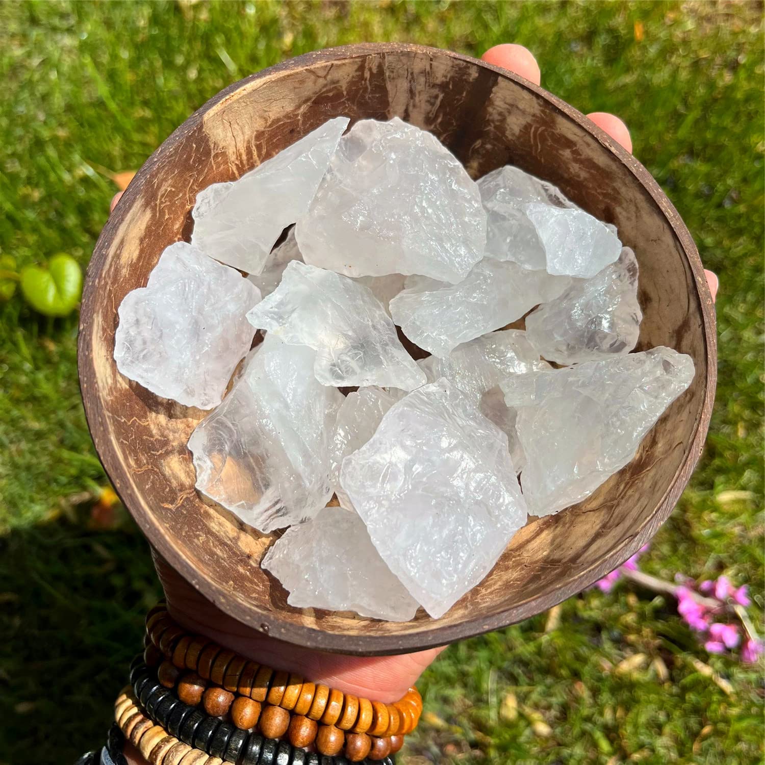Simurg crystal healing clear quartz centerpiece for home decor